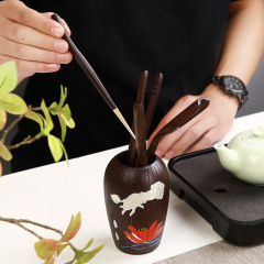 茶具配件功夫茶藝六君子套裝廠家直銷一件批發黑檀木茶道六君子