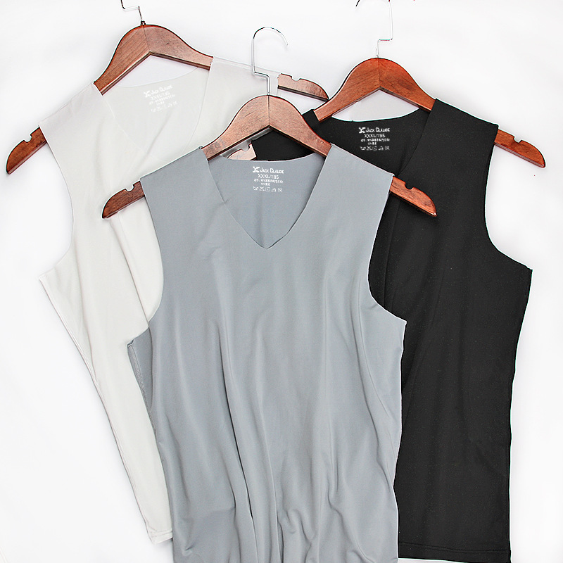 Manufactor wholesale man summer Borneol No trace vest Solid Tight fitting Random Sweat Sports vest