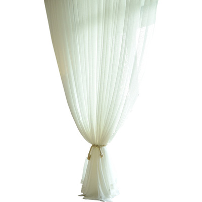 现代简约酒店工程窗帘工程纱仿棉麻纱十字麻窗纱  窗帘布厂家直销|ru