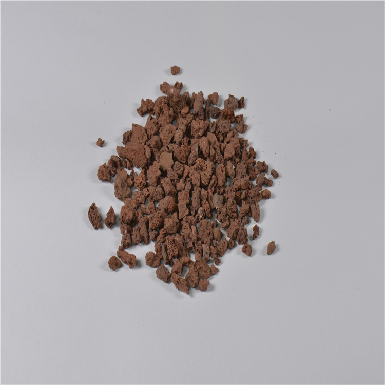 现货批发红色 黑色火山石颗粒 假山造景大块火山石 量大从优