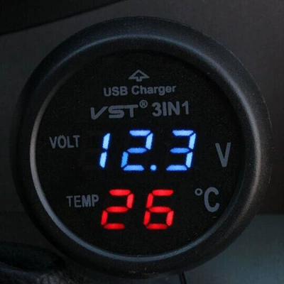 Car USB charger to Mobil şarj cihazları - vst-706-blue-red