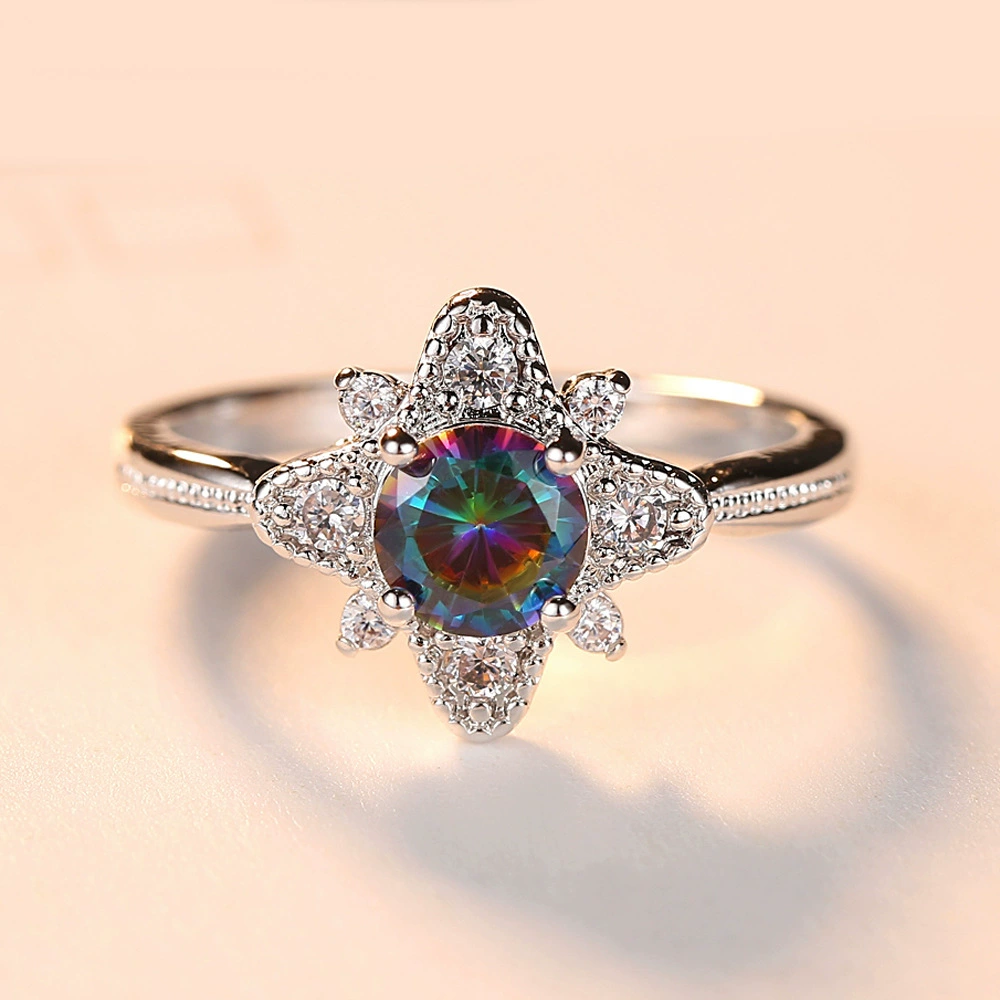 Small design zirconium, ring with stone, Amazon, for import, light luxury style, trend of season, wholesale