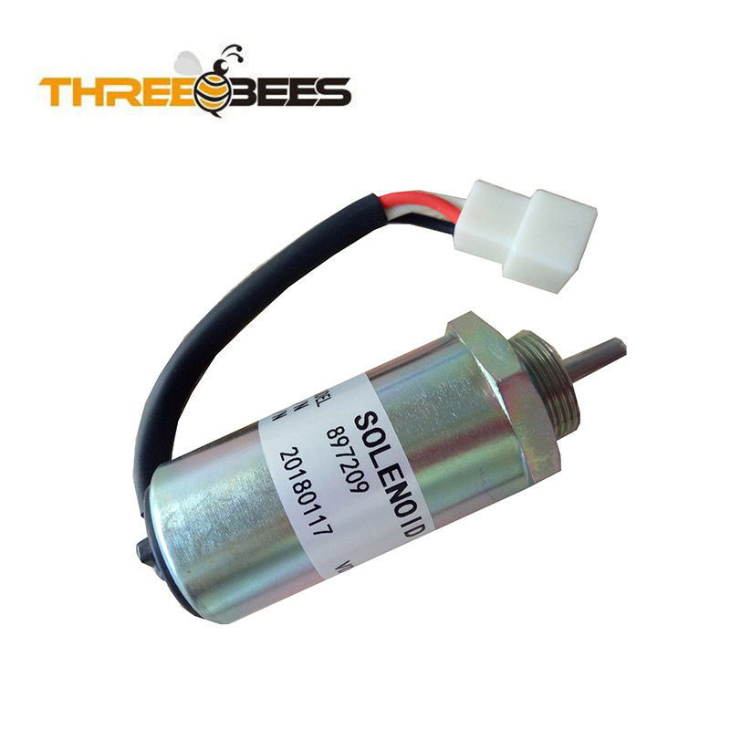 897209挖掘机配件熄火电磁阀熄火开关发电机