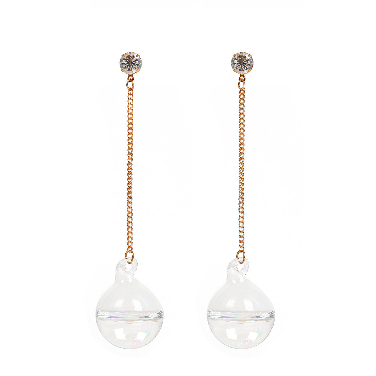 Acrylic Fashion Geometric earring(Golden) NHXR2389-Golden