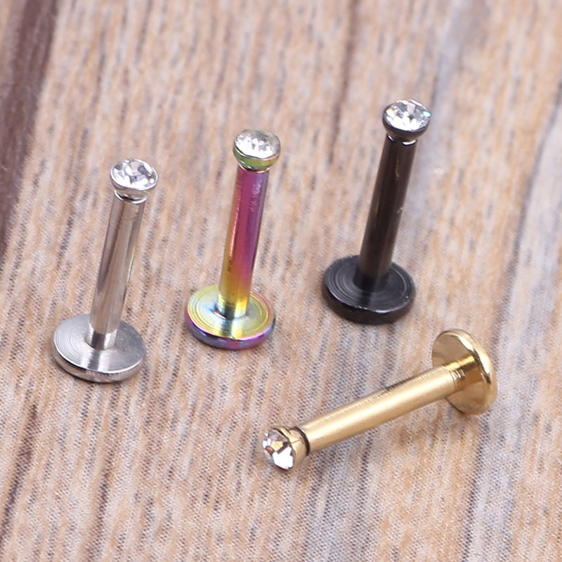 Labret piercing jewelry detail image