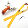 Handle with flat rubber bands from natural wood stainless steel, slingshot, wholesale