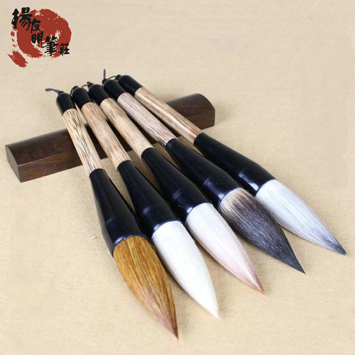 Brush wolf hair large size Dou brush large grab brush mixed hair Chinese painting calligraphy couplet practice use goat hair raised Dou large wholesale