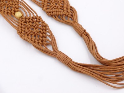 臘繩編織 棉繩編織 PU繩編織腰帶腰封腰鏈等各種編織産品