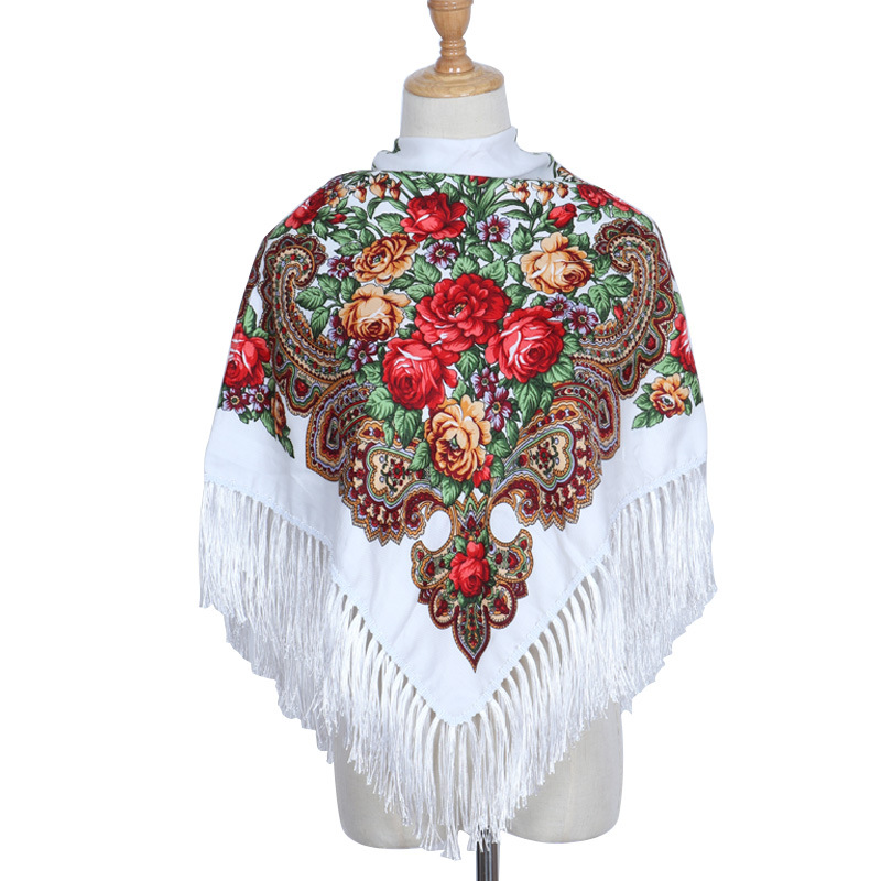 Ethnic style cotton scarf women retro tu...