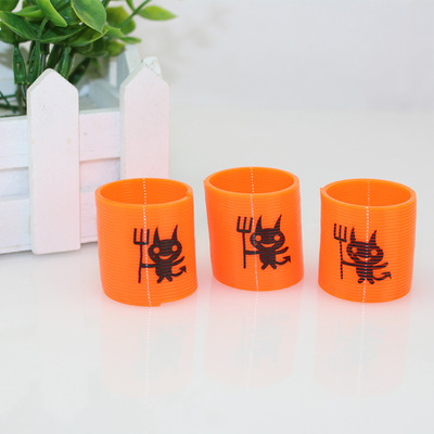 3.2CM小號鬼節彈簧彩虹圈 萬聖節兒童益智小禮物禮品 12個袋裝