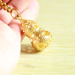 Brass gourd keychain pendant hollow brass gourd Pisces keychain pendant ethnic style pendant