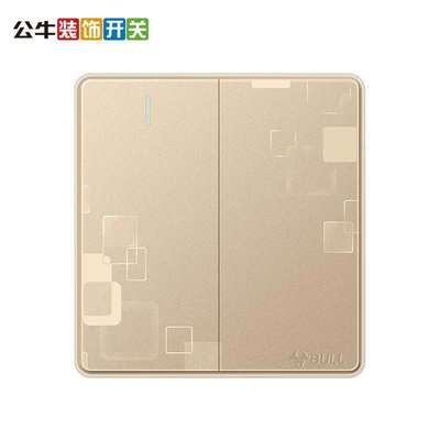 墙壁开关插座面板G18二开单控双控位暗装86型|ms