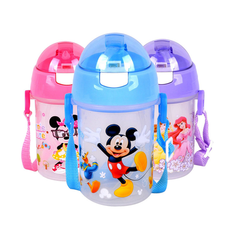 夏季儿童喝水随手杯弹盖式创意吸管杯大容量 塑料水壶学生便携杯