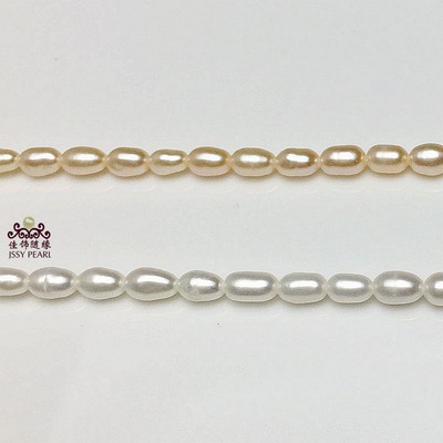 XL-501珍珠小米形2.8-3.2项链 小额米珠半成品DIY珍珠项链批发|ru