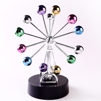 N0611 创意彩色摩天轮电磁摆 创意永动仪模型桌面摆件情侣礼物|ms
