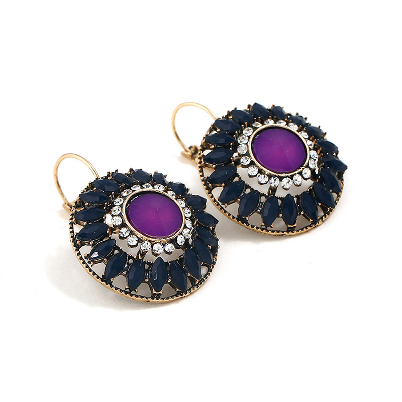 Alloy Fashion Geometric earring(purple) NHNZ0410-purple