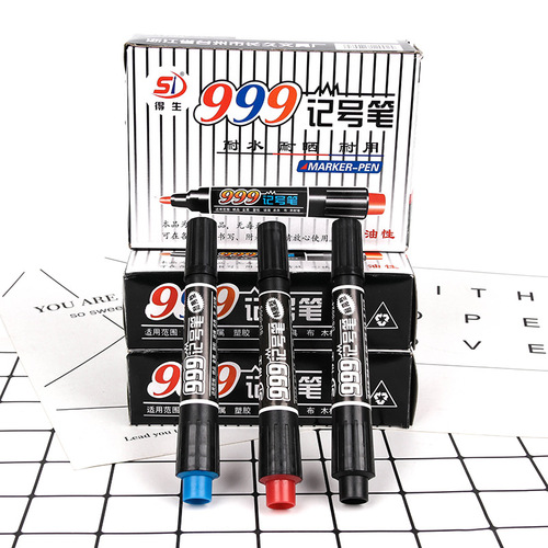 Wholesale black/blue/red thick tip marker pen oil pen express logistics hook line pen