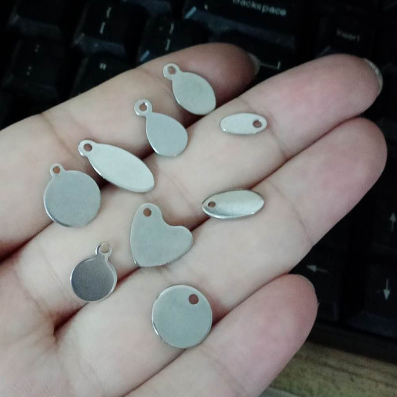 Stainless steel small tag underwear hair accessories diy metal heart bracelet tail chain diy jewelry accessories manufacturers wholesale