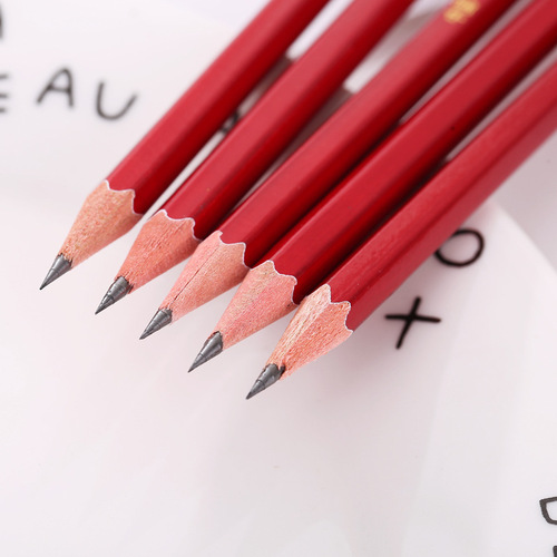 Small pine student pencil wooden with eraser writing mahogany HB pencil children's stationery writing pen wholesale