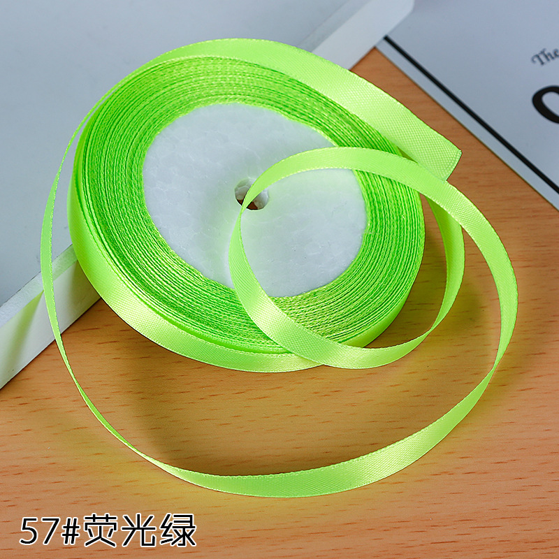 Venta directa de fábrica 1cm cinta de satén cinta de satén caja de regalo cinta decorativa lazo cinta de satén de seda suministro especial transfronterizo al por mayor