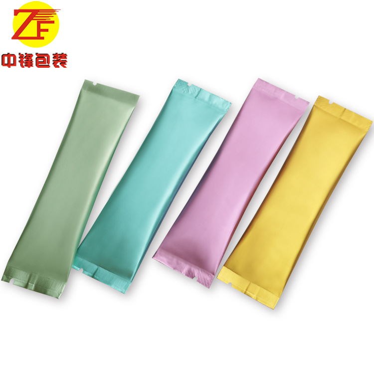 定制logo彩色长条机封袋代餐粉末小密封包装袋加厚试用装分装袋子|ms
