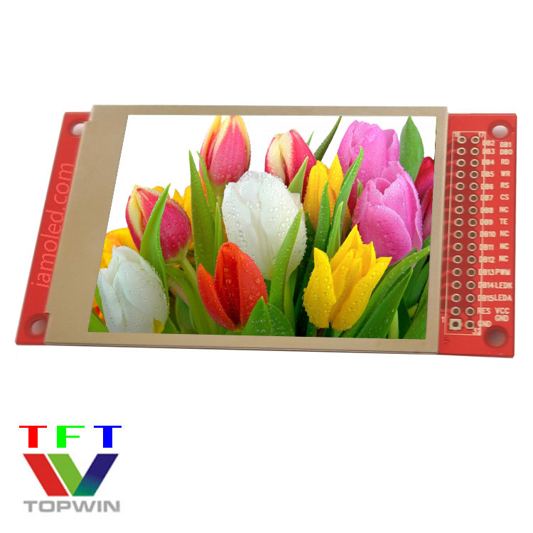 2.8英寸全彩色液晶TFT-LCD全视角点阵屏240x320分辨率拓微带PCB板