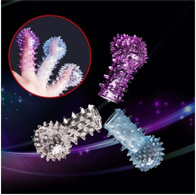 G‑spot finger sleeve, textured spiked design, stretchy stimulation, single specification