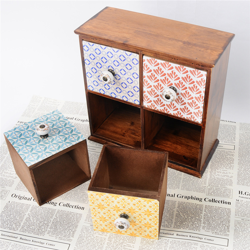 Caja de almacenamiento de estilo americano retrógrado, caja de almacenamiento de estilo pastoral