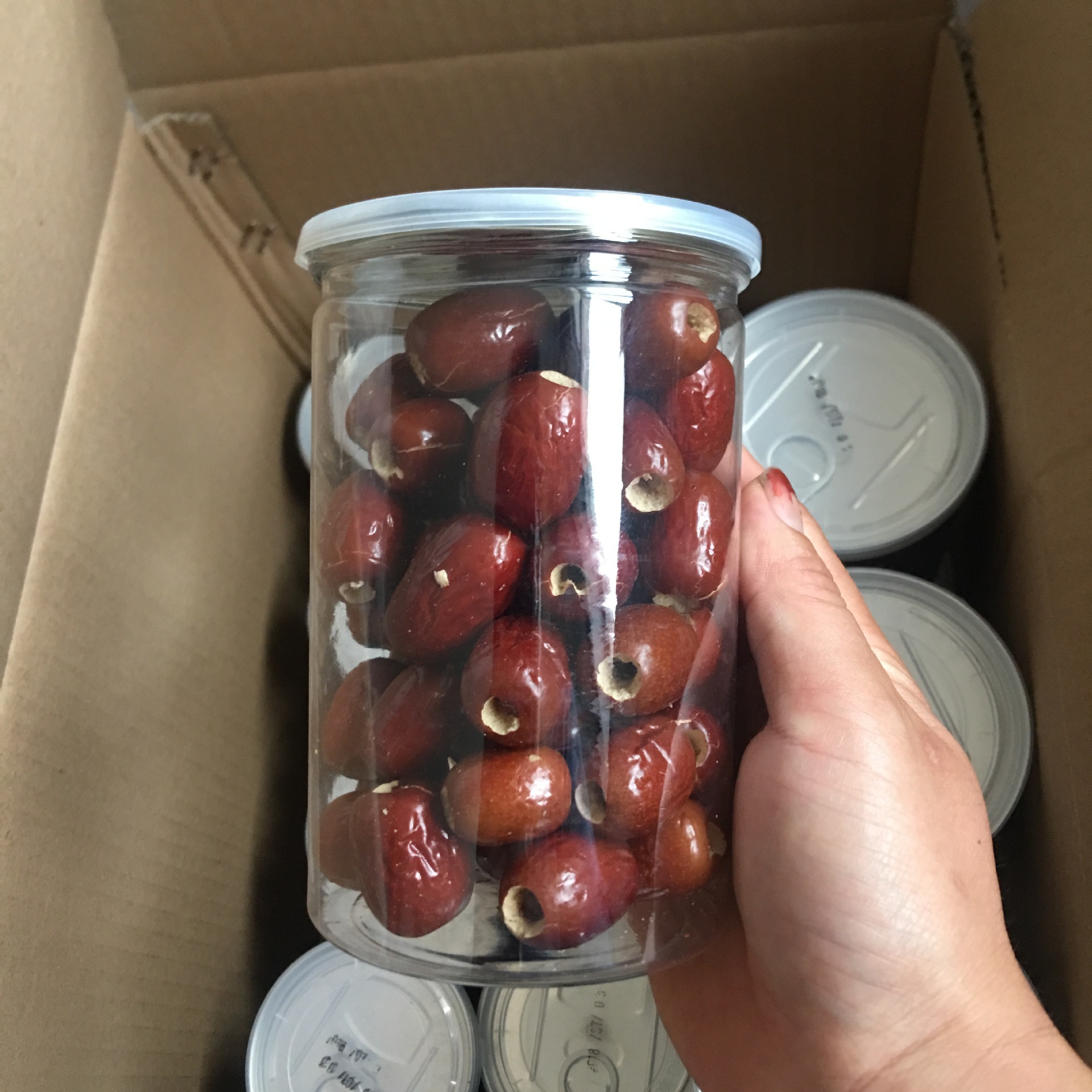 易拉罐裝烘焙凍幹脆棗 非油炸凍幹棗 壹罐100克健康無核空心脆棗