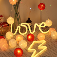 Love Neon Lights LED Color Lights Bedroom Christmas Festival Neon Tube Color Lights Christmas Decoration Floor Lamp