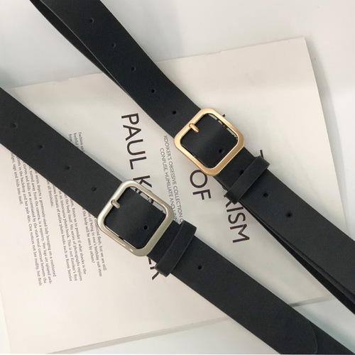 New belt for women, fashionable, simple and versatile, Korean version of trousers, unisex student trousers, belt, ins network version