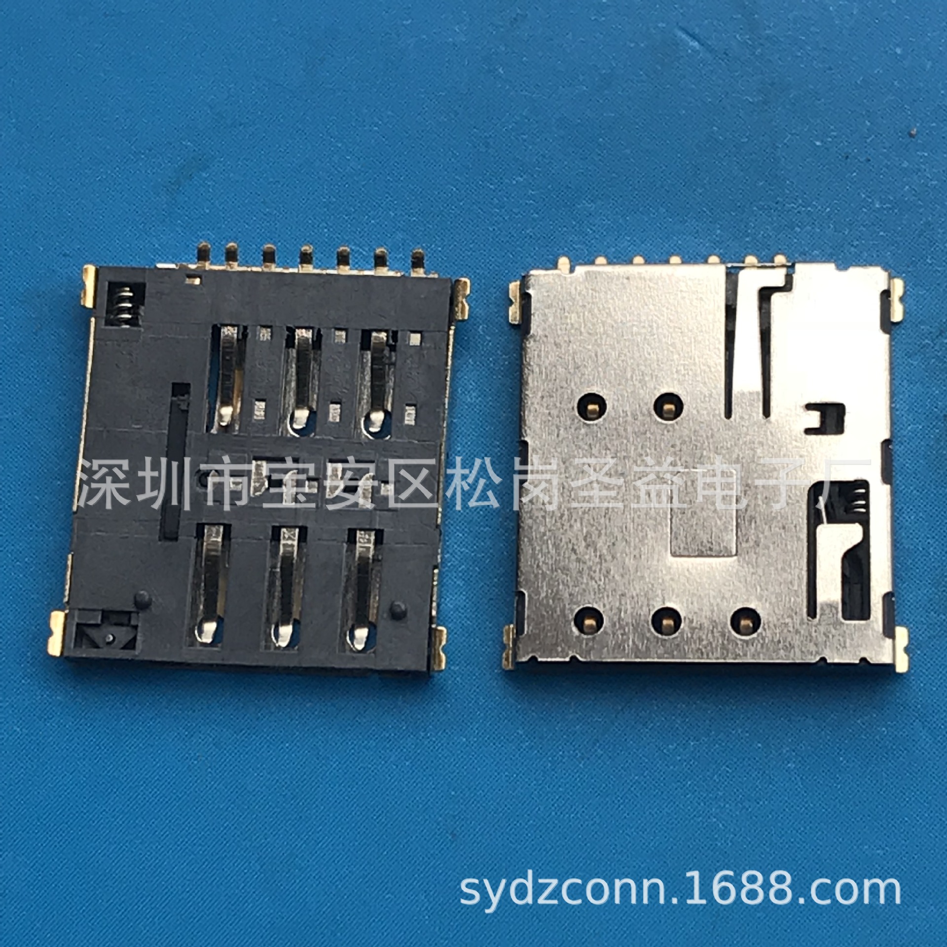 MINI 6P卡座贴片SMT 1.8H掀盖式SIM卡座 micro sim卡座 翻盖式-阿里巴巴