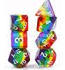 Supply colorful mixed color dice, transparent mixed dice, multi -faceted dice dice, colorful color