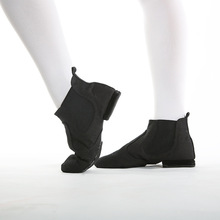 高端EVA大底女式形體爵士鞋免系帶彈力口舞蹈鞋帆布現代舞爵士靴
