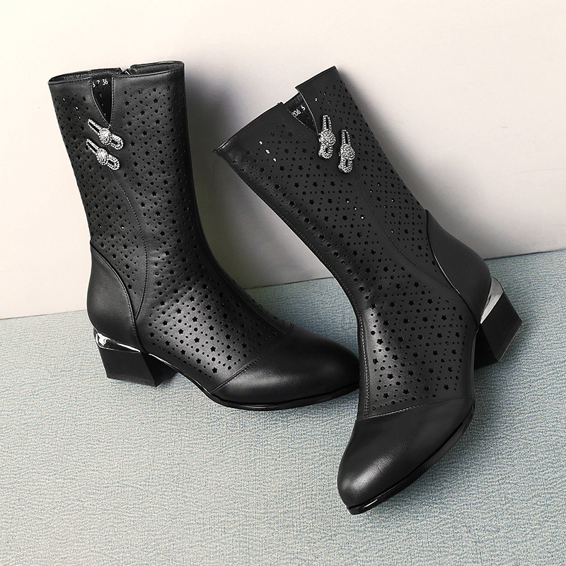 Bottes femme en En cuir - Ref 3355266 Image 4