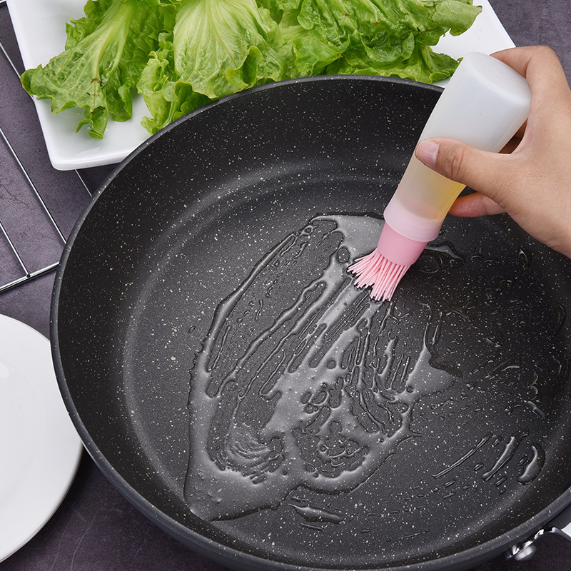 带护盖bbq毛刷控油刷硅胶烧烤刷硅胶牛油瓶斜扫油瓶扫