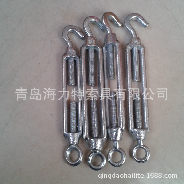 索具花兰螺栓 多规格开体花篮螺丝 国标调节拉紧器