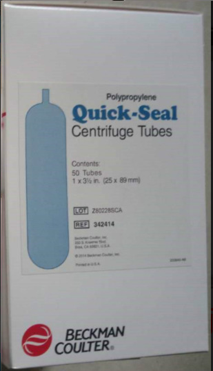 贝克曼39ml超离快封管342414 50个/盒