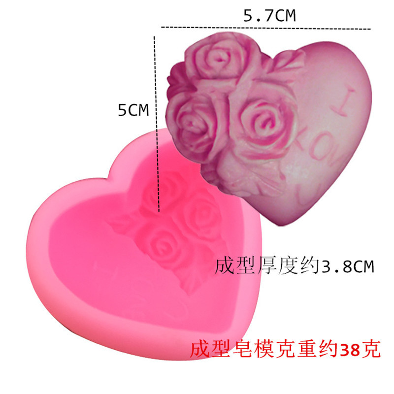 I LOVE U Rose Loves Love Мыльная форма DIY Силиконовый сахар для выпечки Десерт Инструмент Шоколадная форма Производитель продаж