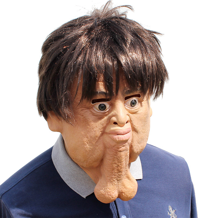 Halloween máscara doble barbilla LAT mascarada divertido doble barbilla máscara fiesta partymask