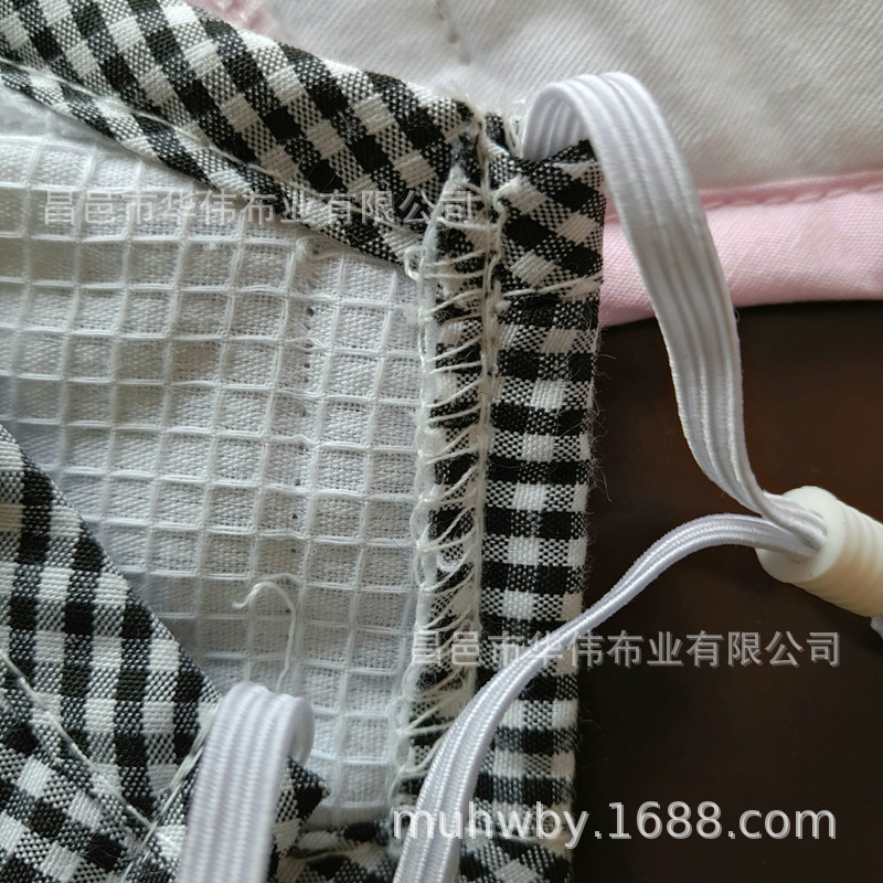 蜂巢布 梭织全棉漂白 口罩面料 格子包边布 口罩里料 里布