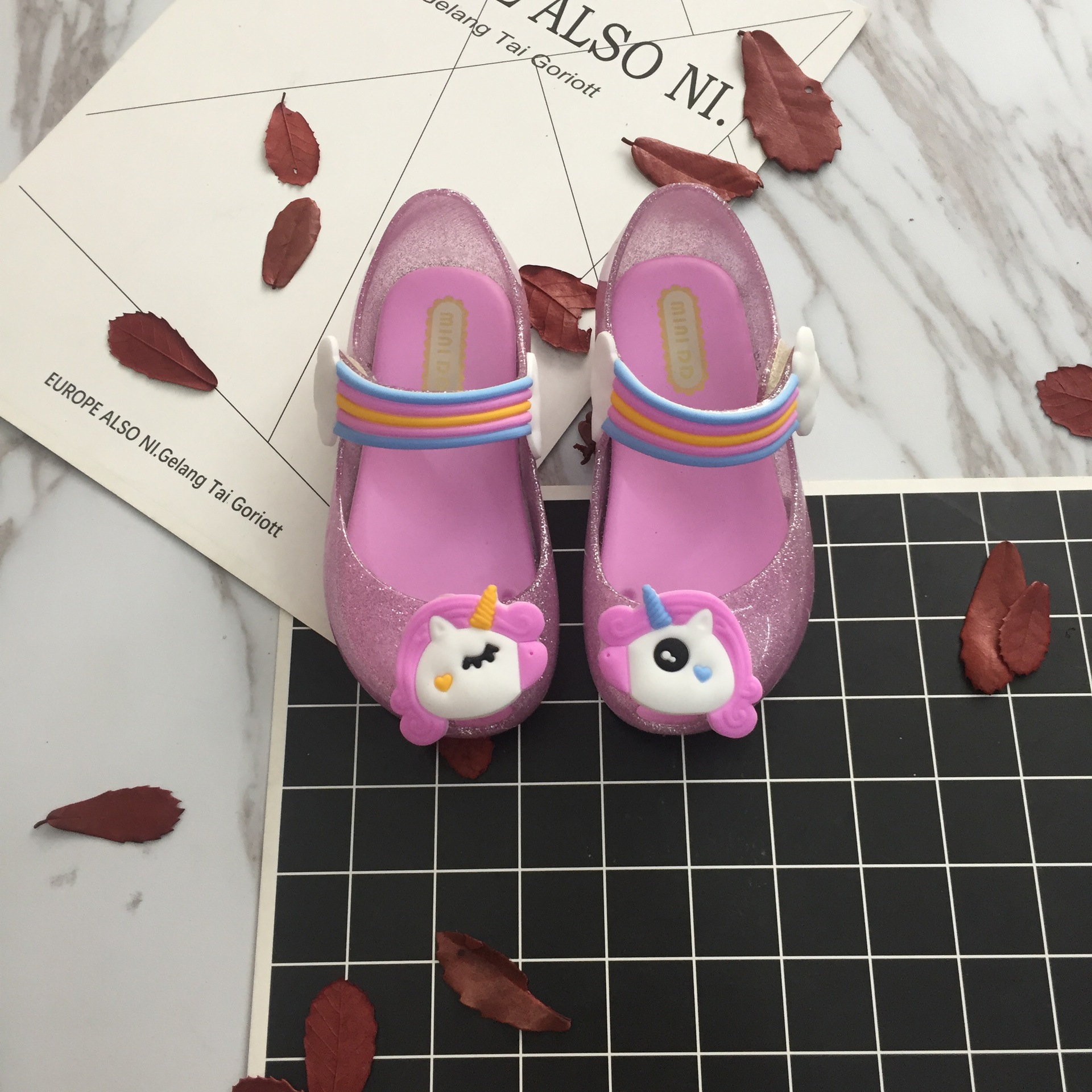 女童涼鞋兒童2020新款小馬果凍鞋寶莉獨角獸寶寶公主鞋壹件代發