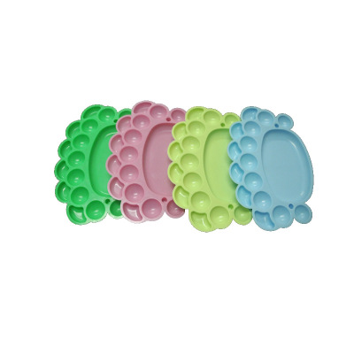 厂家直销环保材质学校学生学习大八眼画画彩色儿童创意调色板盘