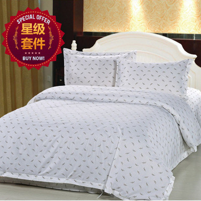 Simplicity Home textiles pure cotton Four piece suit Cotton fabric pillow case Quilt cover sheet Hotels Bedclothes On behalf of