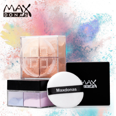 Maxdonas Trill dispersion Hold powder Honey powder Oil control Concealer Trimming Four grids Good night