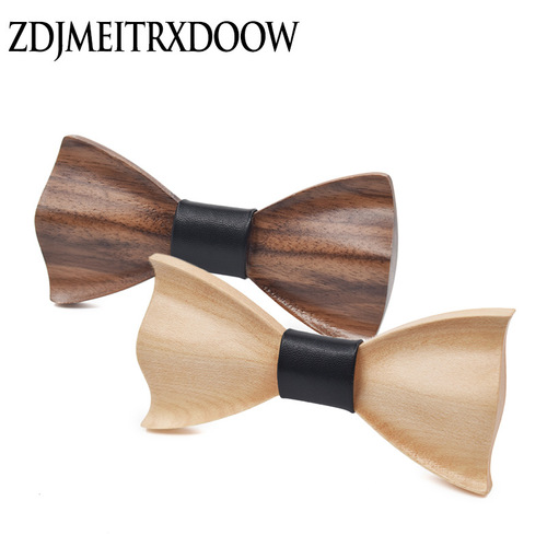 High-end 3D wedding tie for men and women, fashionable wedding party wooden tie, stereoscopic DIY tie, customizable