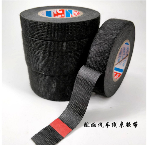 Automotive wire harness tape, plush tape, automotive electrician's tape, cloth base tape, 51618, automotive black tape