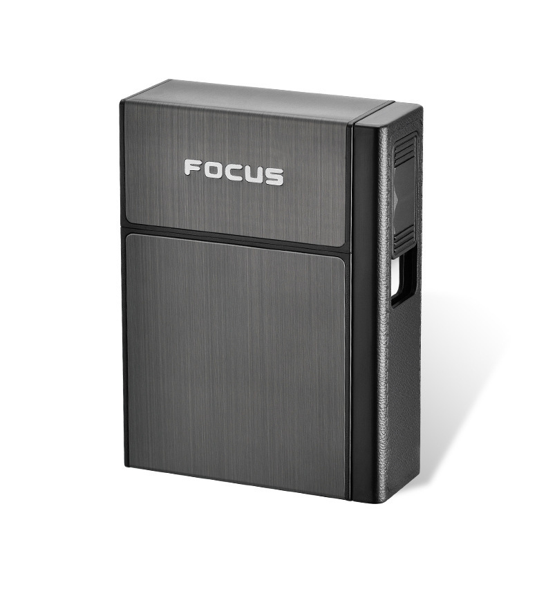 035A充电烟盒打火机20支装便携硬包个性创意男士