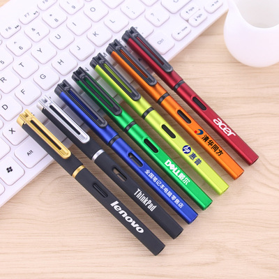 Advertising Pen customized Roller ball pen wholesale Signature pen printing logo black Water pen gift Carbon Pen Customized