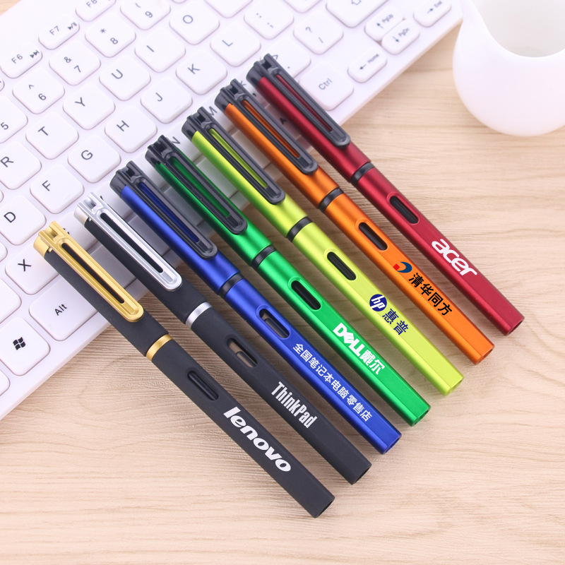 Advertising Pen customized Roller ball pen wholesale Signature pen printing logo black Water pen gift Carbon Pen Customized